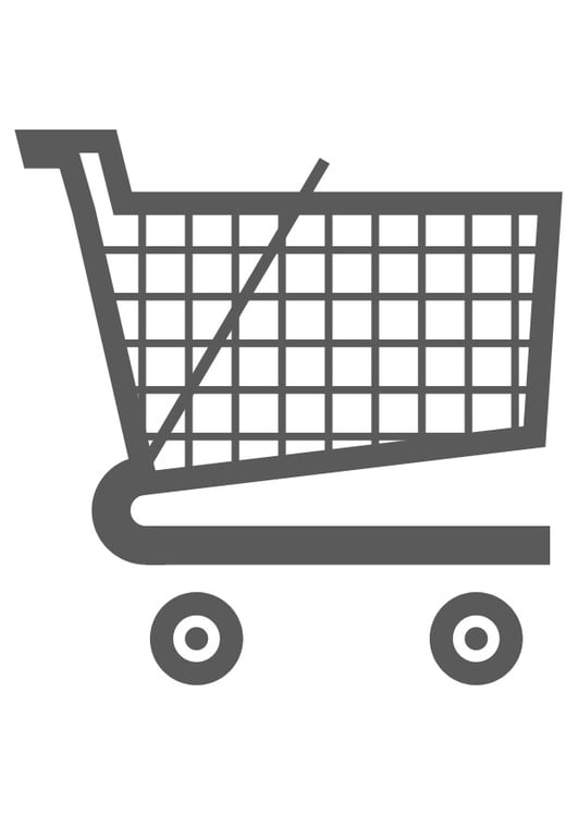 Coloring page shopping trolley
