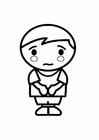 coloring-page shy