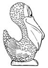 Coloring page side pelican