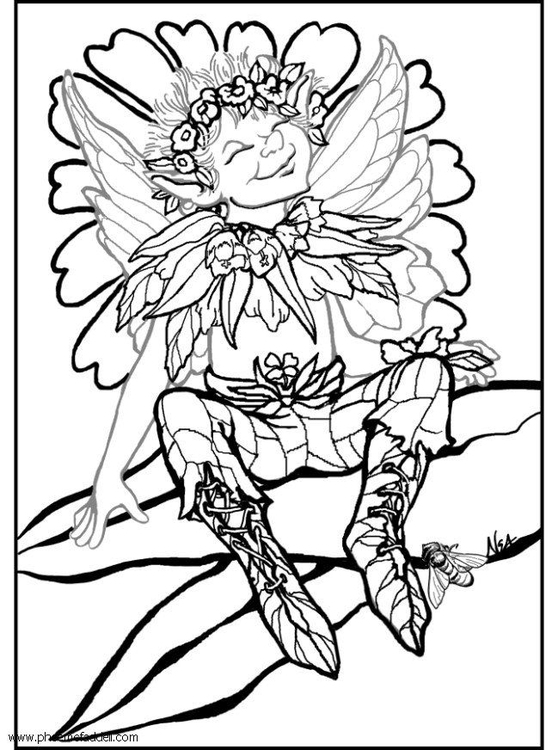 Coloring page silver elf