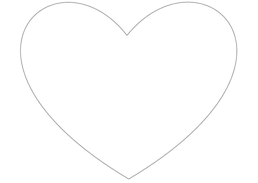 Coloring page simple heart