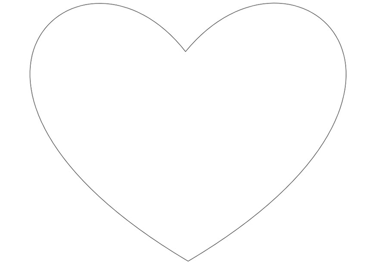 Coloring page simple heart