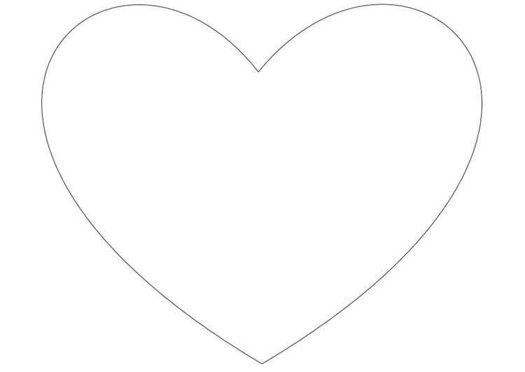 Coloring page simple heart