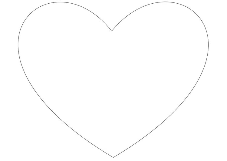 Coloring page simple heart