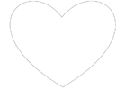 Coloring pages simple heart