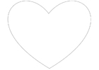 coloring-page simple heart