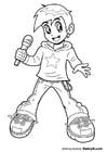 Coloring pages singer