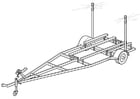Coloring pages single-axle trailer for boat