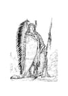 Coloring pages Sioux indian