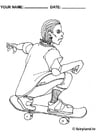 Coloring pages skateboard