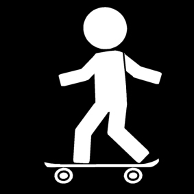 Coloring page skateboarding