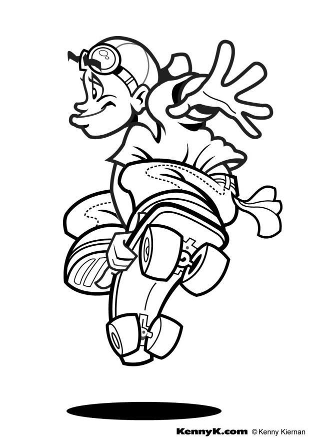 Coloring page skater