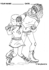 coloring-page skating on ice