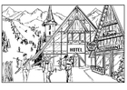 Coloring pages skiing