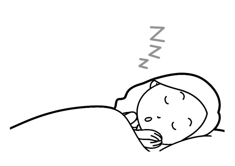 Coloring page sleep hygiene