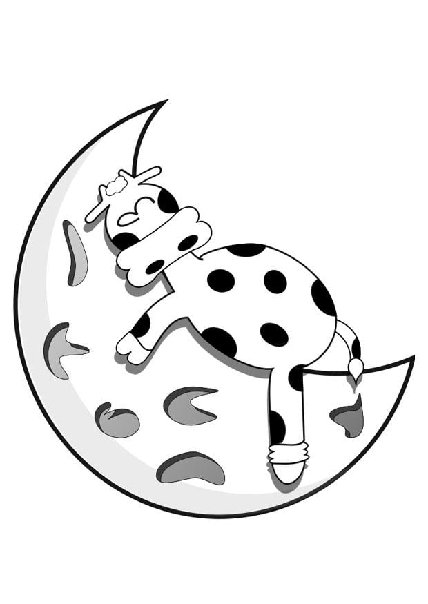 Coloring page sleeping cow