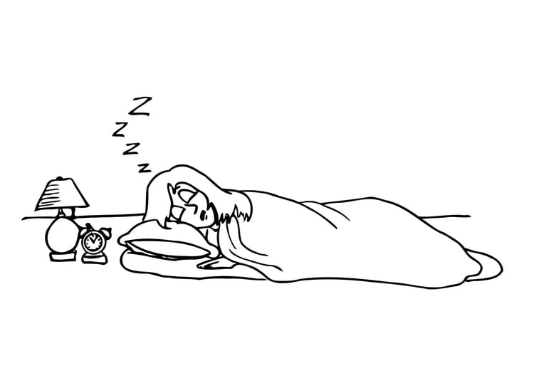 Coloring page sleeping