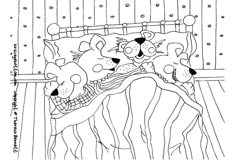 Coloring page sleeping