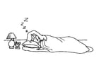 Coloring page sleeping