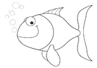 Coloring page small fish