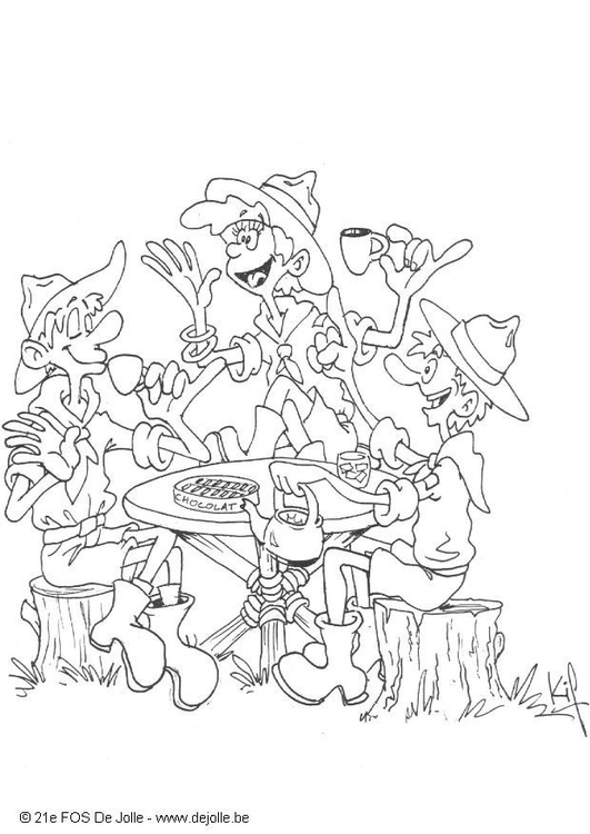 Coloring page snack