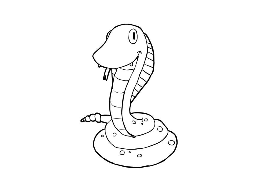 Coloring Page snake - free printable coloring pages - Img 13856