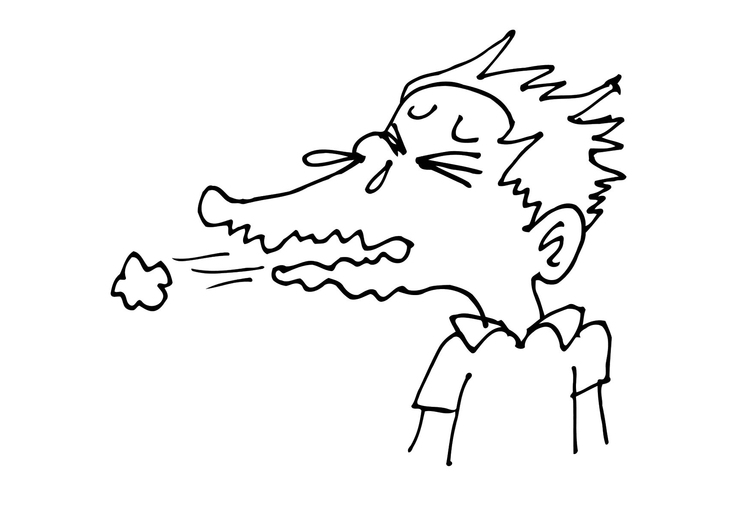 Coloring page sneeze