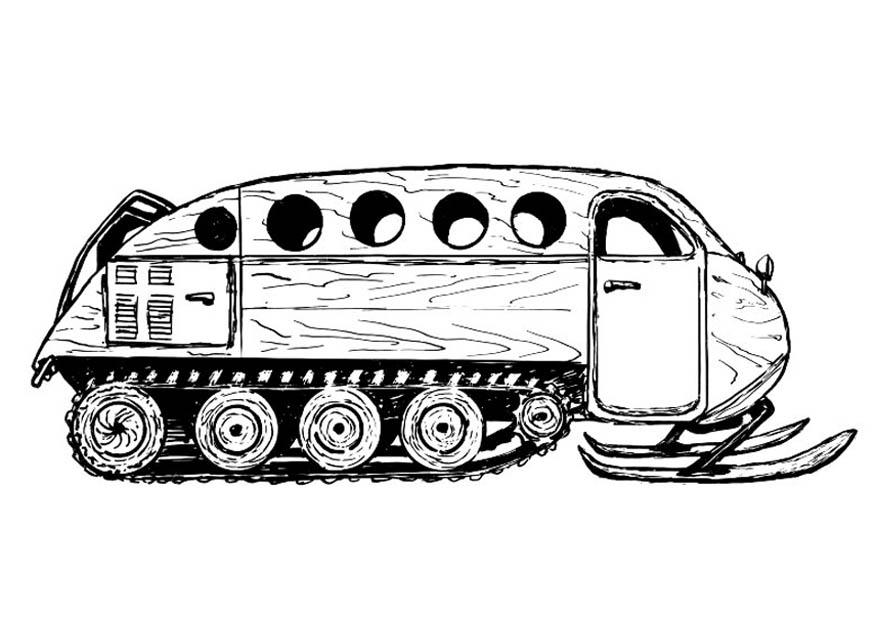 Coloring page snow vehicle