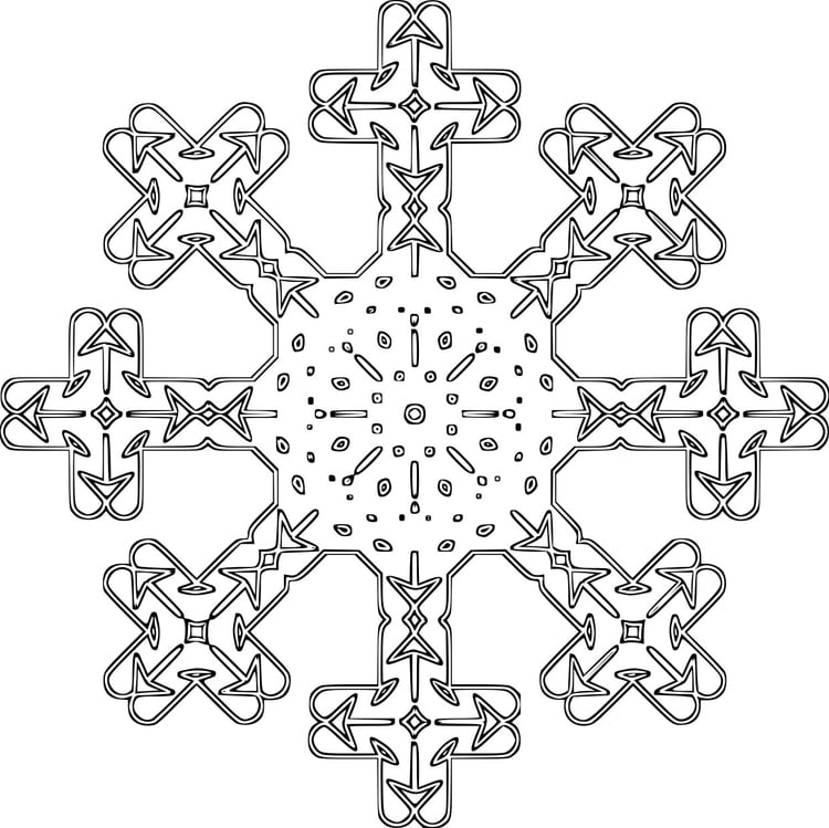 Coloring page snowflake