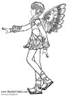 Coloring pages snowflake fairy 2