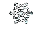 Coloring page snowflake