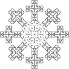 Coloring page snowflake