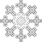 Coloring page snowflake