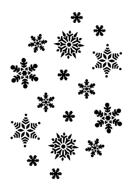 Coloring page snowflakes