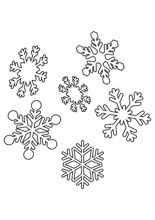 Coloring page snowflakes