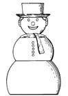 Coloring pages snowman