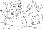 Coloring pages snowman