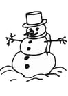 Coloring pages snowman