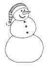 Coloring pages snowman