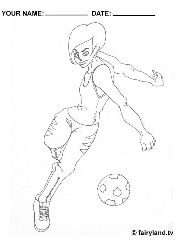 Coloring page soccer
