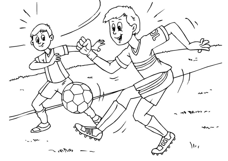 Coloring page soccer