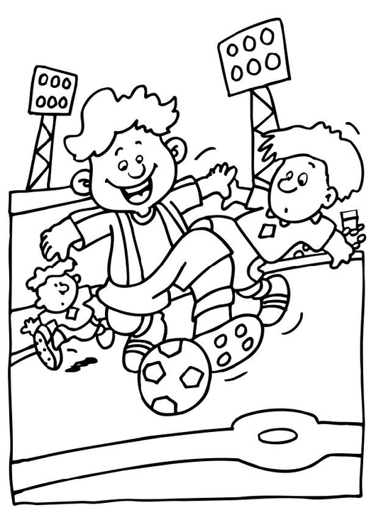 Coloring page soccer