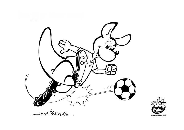 Coloring page soccer