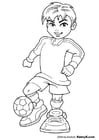 Coloring page soccer player