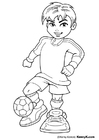 Coloring pages soccer player