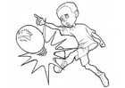 Coloring page soccer