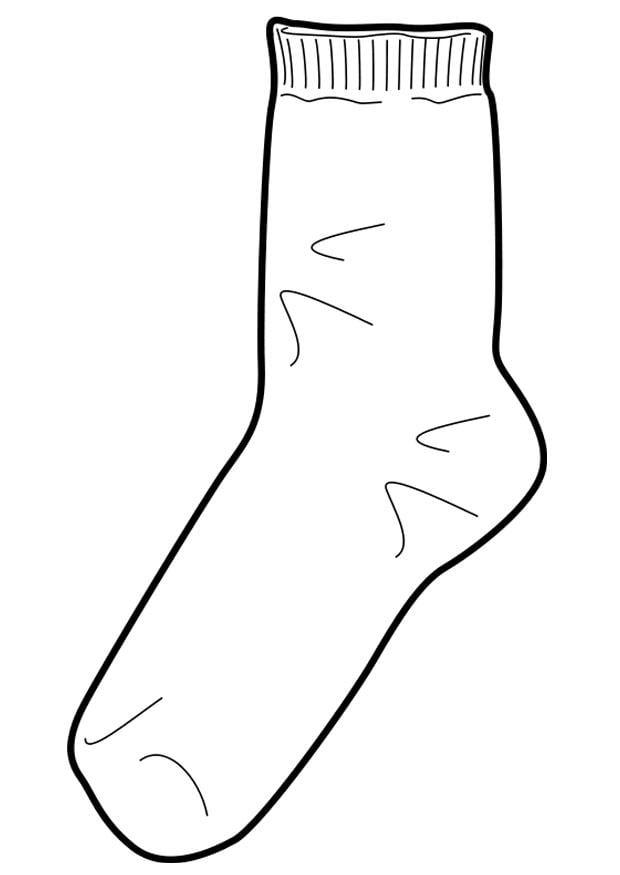 Coloring page sock