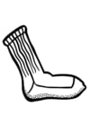 Coloring page sock