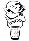 Coloring page soft ice cream cone