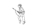 Coloring page soldier
